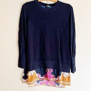 DKNY Black Knit Blouse